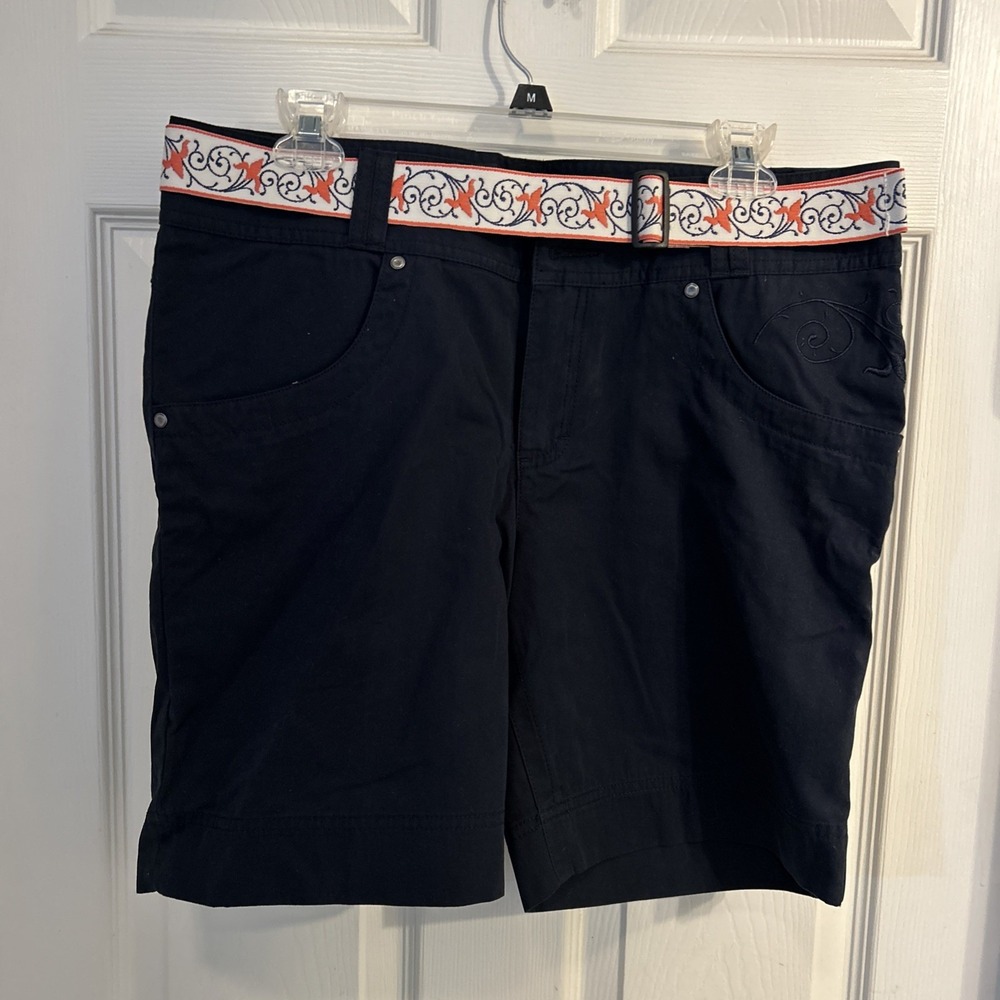 Cabela's Women's Ultimate Outdoor Shorts Oxford With Belt - Size 10 Navy‎